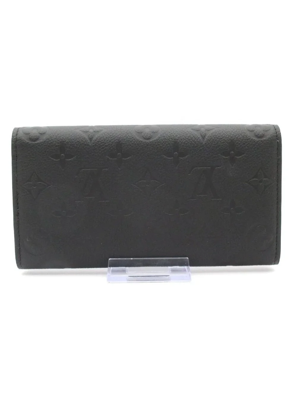 Louis Vuitton Wallet Monogram Empreinte Portefeuille Sarah Noir Leather Cowhide